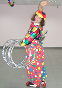 Клоун в костюме Карлсона